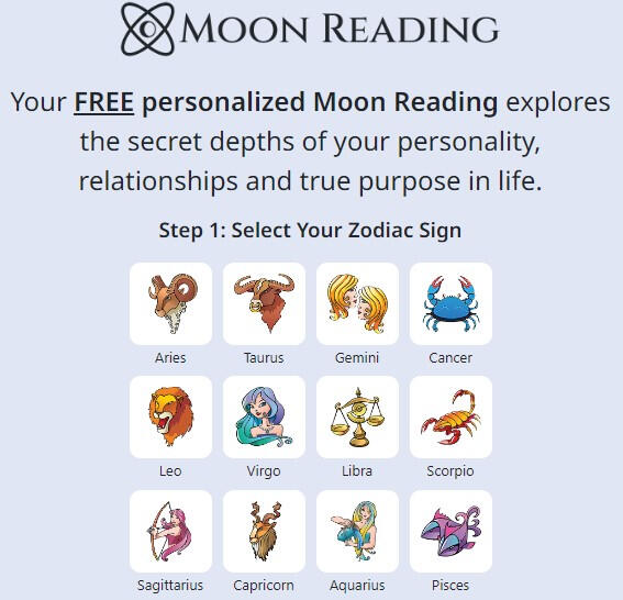 Free Moon Reading Zodiac